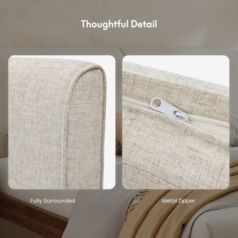 FlexiSpot Japanese Joinery Bed with Pillowboard | Simple Design